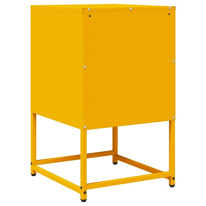 Mesa de cabeceira 36x39x60,5 cm aço laminado a frio mostarda