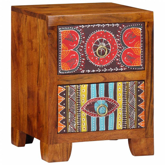 Bedside table 35x35x45 cm solid acacia wood
