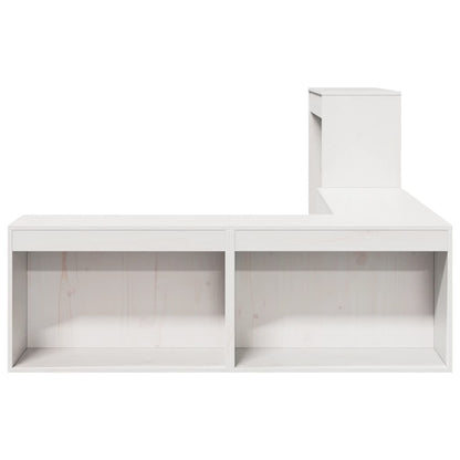 Mesa cabeceira c/ secretária 232x112x75 cm pinho maciço branco