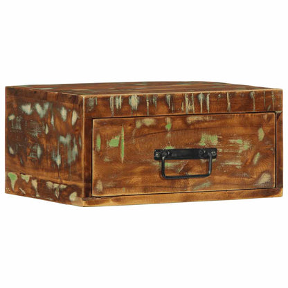 Wall mounted bedside tables 2 pcs solid reclaimed wood
