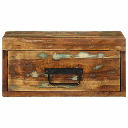 Wall mounted bedside tables 2 pcs solid reclaimed wood