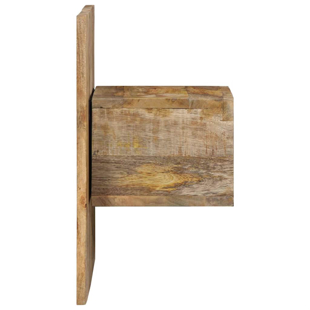 Bedside table 50x27x50 cm solid rough mango wood