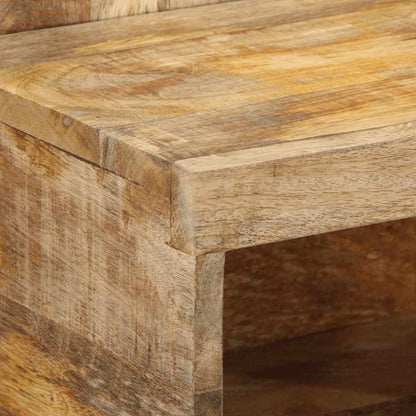 Bedside table 50x27x50 cm solid rough mango wood