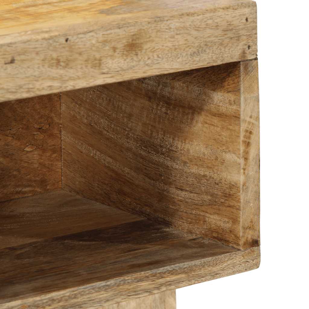 Bedside table 50x27x50 cm solid rough mango wood