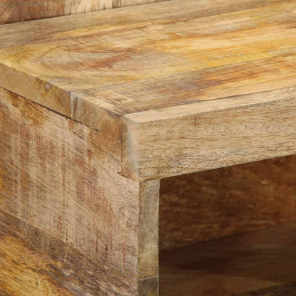 Bedside table 50x27x50 cm solid rough mango wood