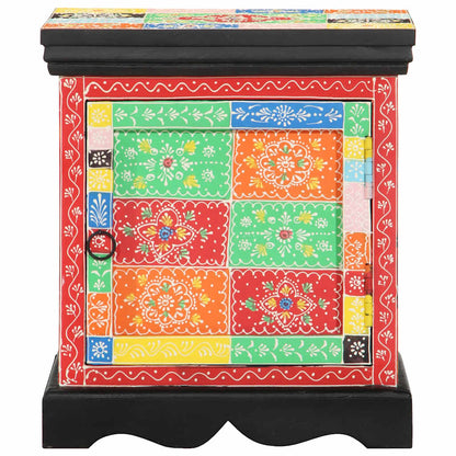 Mesa de cabeceira 2 pcs multicor madeira de mangueira maciça