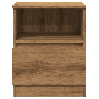 Bedside table 40x40x50 cm derived from artisanal oak wood