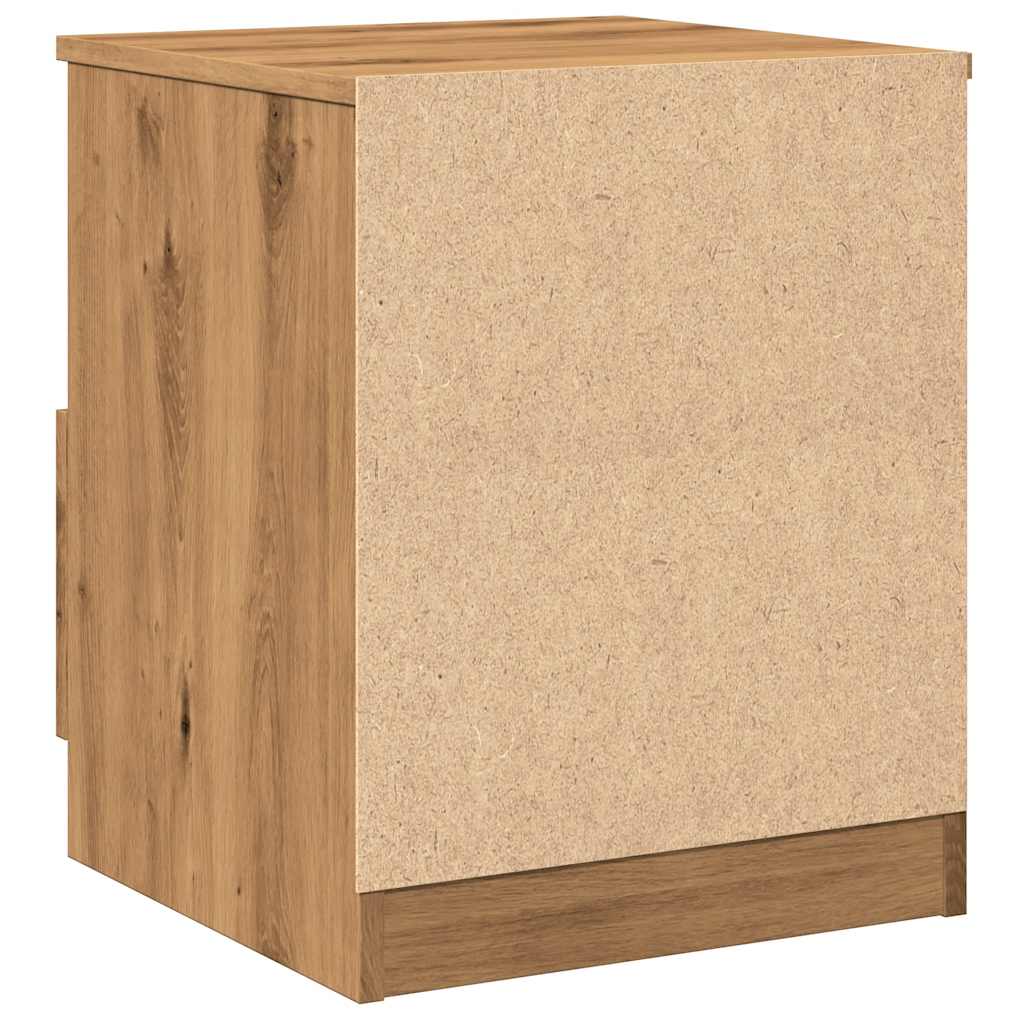 Bedside table 40x40x50 cm derived from artisanal oak wood