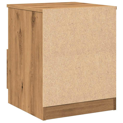 Bedside table 40x40x50 cm derived from artisanal oak wood