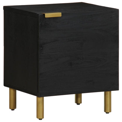 Bedside tables 2 pcs 40x33x46 cm solid mango wood black