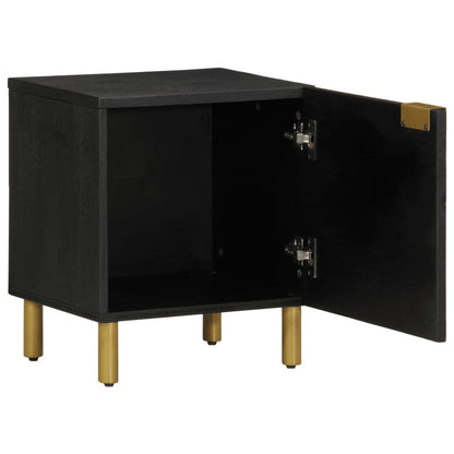 Bedside tables 2 pcs 40x33x46 cm solid mango wood black