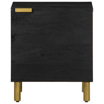 Bedside tables 2 pcs 40x33x46 cm solid mango wood black