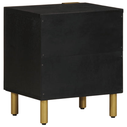 Bedside tables 2 pcs 40x33x46 cm solid mango wood black
