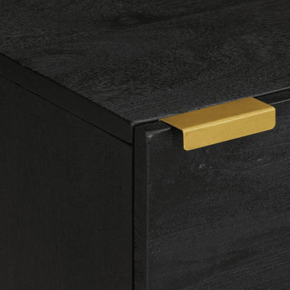 Bedside tables 2 pcs 40x33x46 cm solid mango wood black