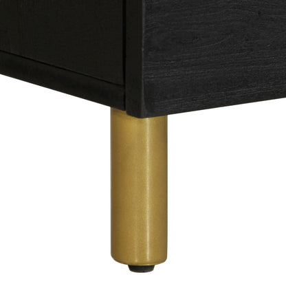Bedside tables 2 pcs 40x33x46 cm solid mango wood black