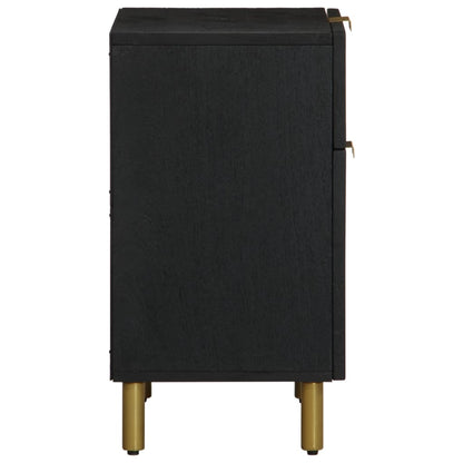 Bedside table 50x33x60 cm black wood derivatives