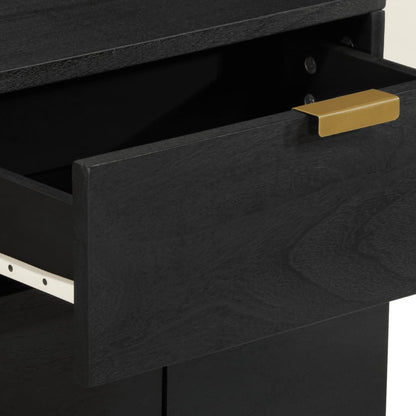 Mesa de cabeceira 50x33x60 cm derivados de madeira preto