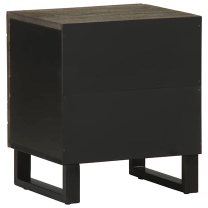 Bedside tables 2 pcs 40x33x46 cm solid mango wood black