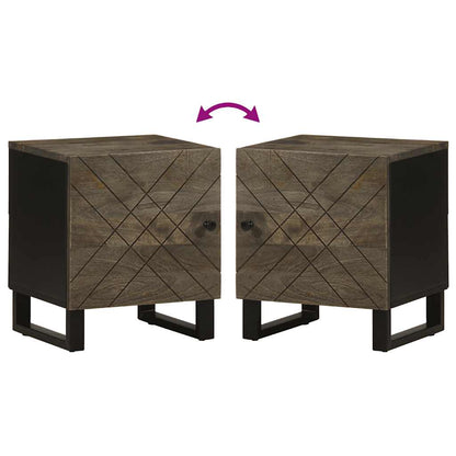 Bedside tables 2 pcs 40x33x46 cm solid mango wood black
