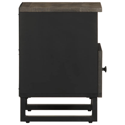 Mesa de cabeceira 40x33x46 cm madeira de mangueira maciça preto