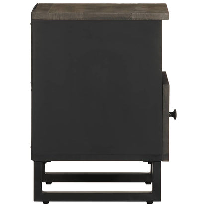 Bedside tables 2 pcs 40x33x46 cm solid mango wood black