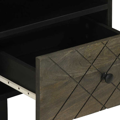 Bedside tables 2 pcs 40x33x46 cm solid mango wood black