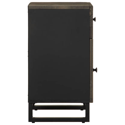Mesa de cabeceira 50x33x60 cm madeira de mangueira maciça preto