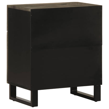 Mesa de cabeceira 50x33x60 cm madeira de mangueira maciça preto