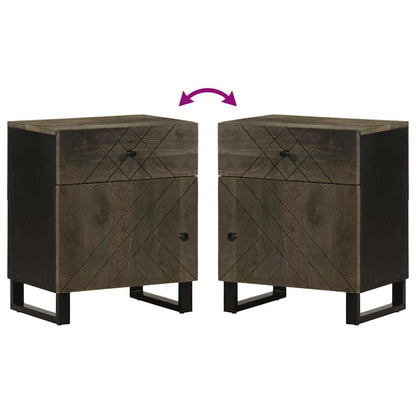 Mesa de cabeceira 50x33x60 cm madeira de mangueira maciça preto