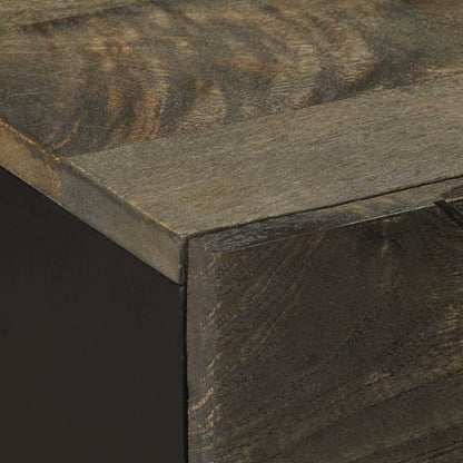 Mesa de cabeceira 50x33x60 cm madeira de mangueira maciça preto