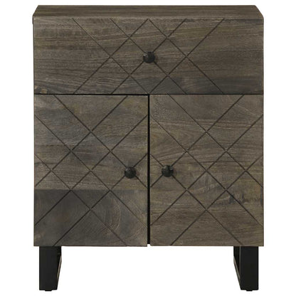 Bedside table 50x33x60 cm solid mango wood black