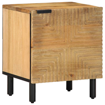 Bedside tables 2 pcs brown solid mango wood