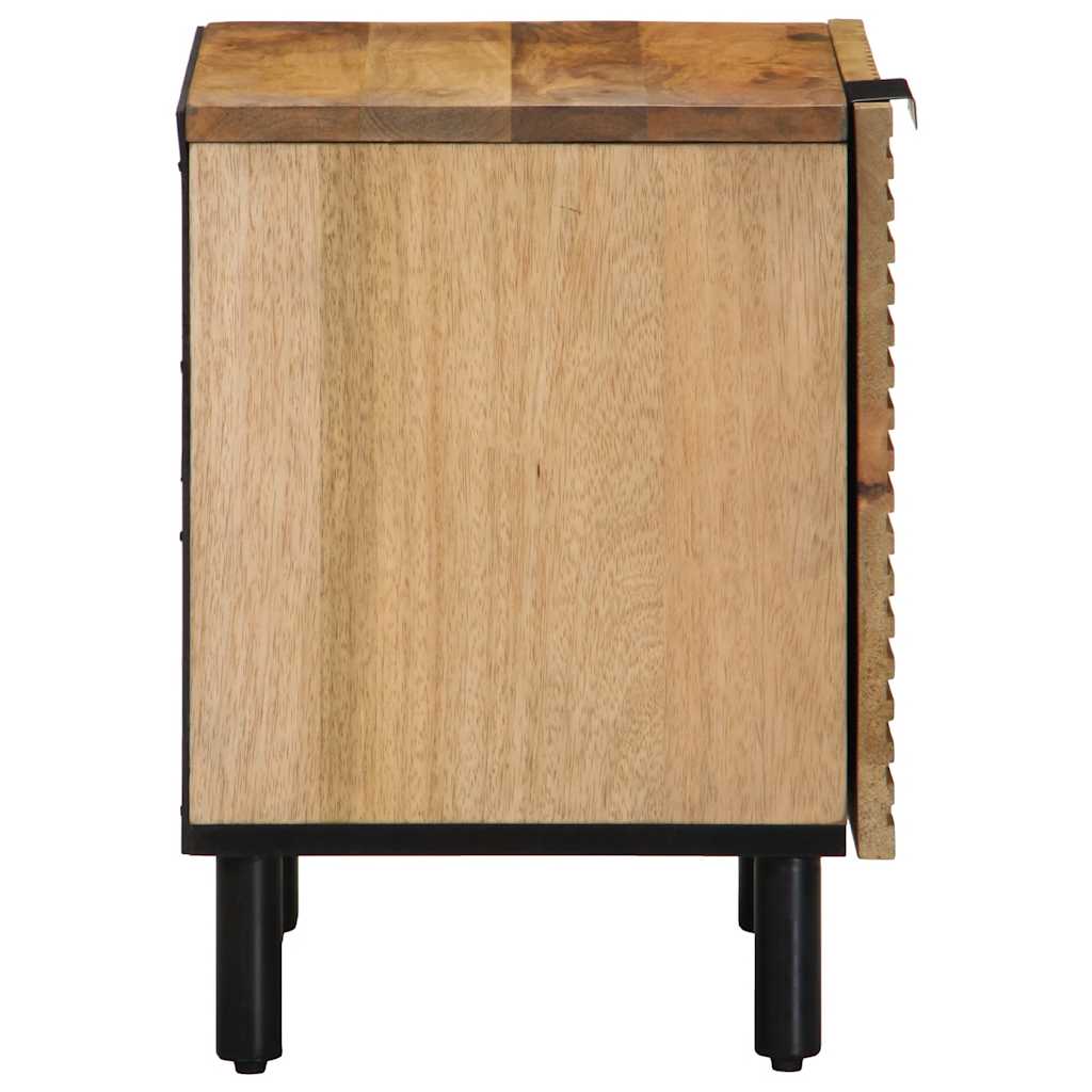 Bedside tables 2 pcs brown solid mango wood