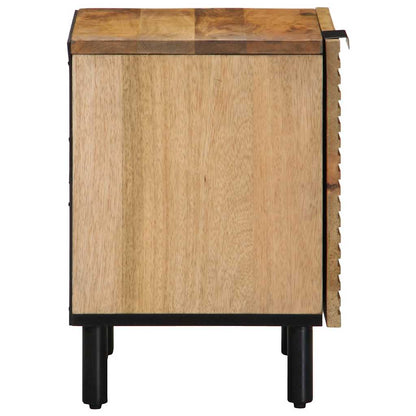 Bedside tables 2 pcs brown solid mango wood