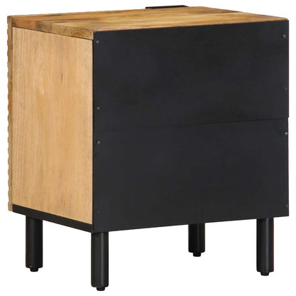 Bedside tables 2 pcs brown solid mango wood