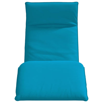 Espreguiçadeira dobrável 175x54x8,5 cm tecido Oxford azul-claro