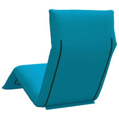 Espreguiçadeira dobrável 175x54x8,5 cm tecido Oxford azul-claro