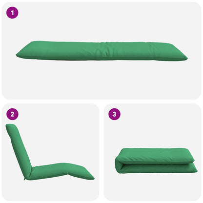 Espreguiçadeira dobrável 175x54x8,5 cm tecido Oxford verde