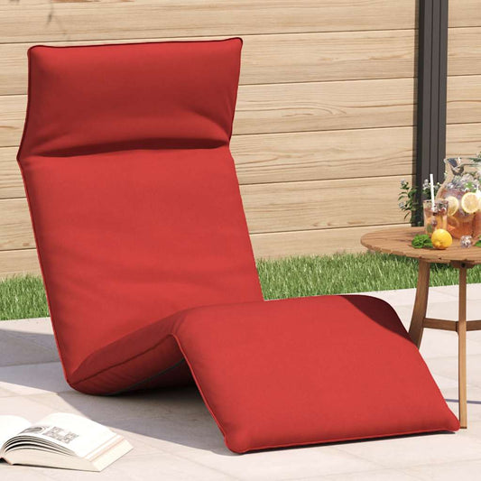 Espreguiçadeira dobrável 175x54x8,5 cm tecido Oxford vermelho