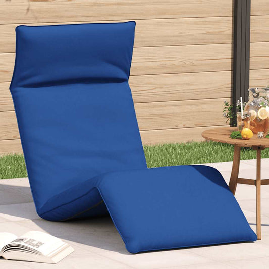 Folding sun lounger 175x54x8.5 cm royal blue Oxford fabric