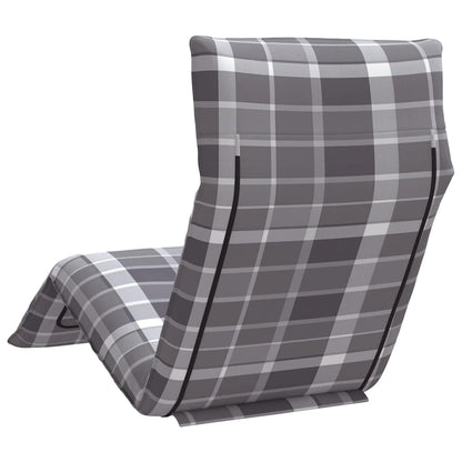 Folding sun lounger 175x54x8.5 cm Grey checkered pattern