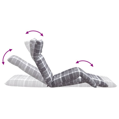 Folding sun lounger 175x54x8.5 cm Grey checkered pattern
