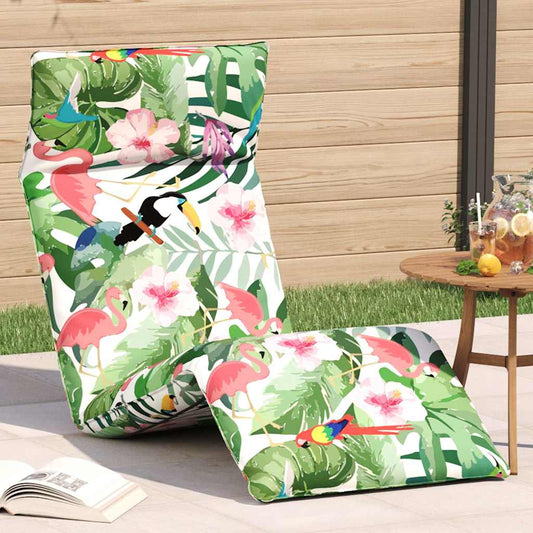 Espreguiçadeira dobrável 175x54x8,5 cm tecido Oxford multicor