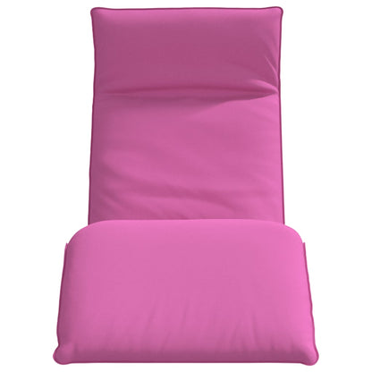 Folding sun lounger 175x54x8.5 cm pink Oxford fabric