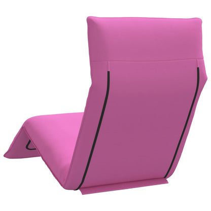 Folding sun lounger 175x54x8.5 cm pink Oxford fabric