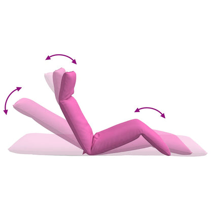 Folding sun lounger 175x54x8.5 cm pink Oxford fabric