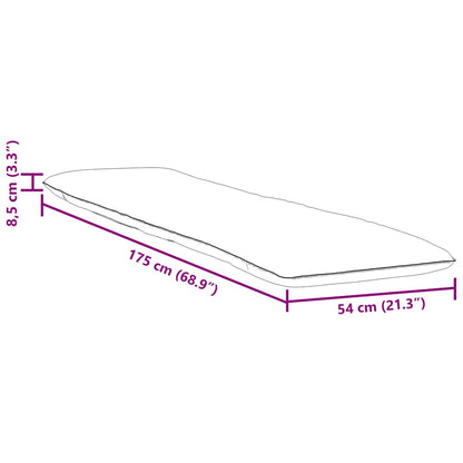 Folding sun lounger 175x54x8.5 cm pink Oxford fabric