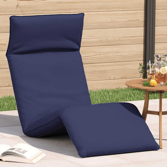 Folding sun lounger 175x54x8.5 cm navy blue