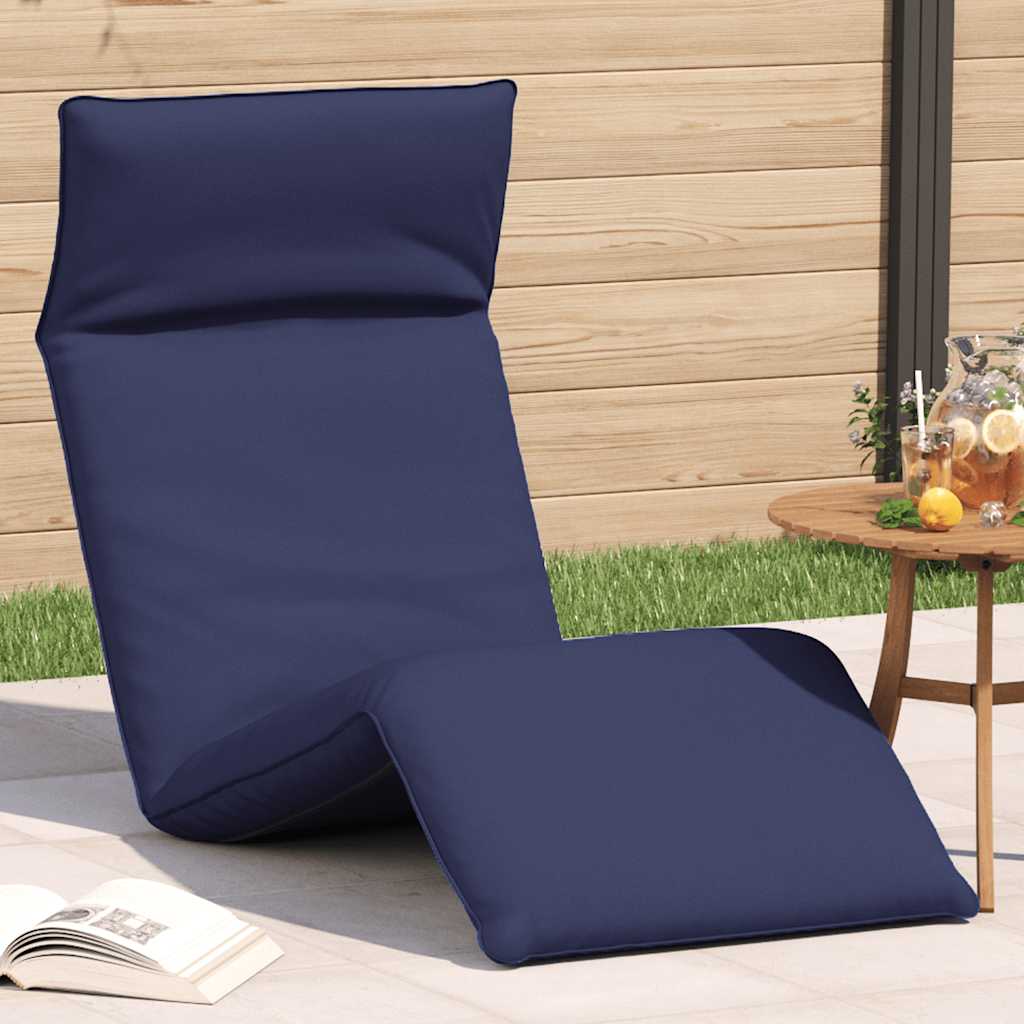 Folding sun lounger 175x54x8.5 cm navy blue
