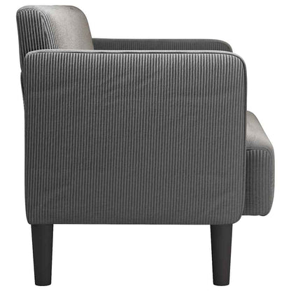 109 cm glove sofa in dark grey corduroy fabric